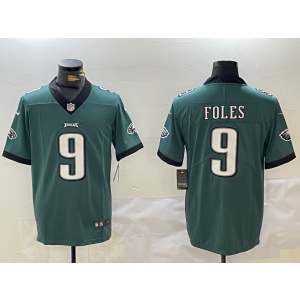 Nike Eagles 9 Nick Foles Green Vapor Untouchable Limited Men Jersey
