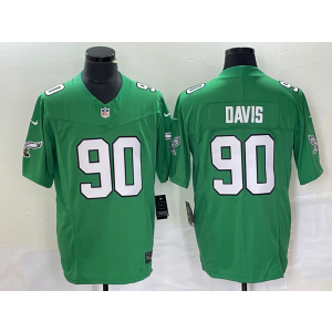 Nike Eagles 90 Jordan Davis Kelly Green 2023 F.U.S.E Vapor Limited Men Jersey