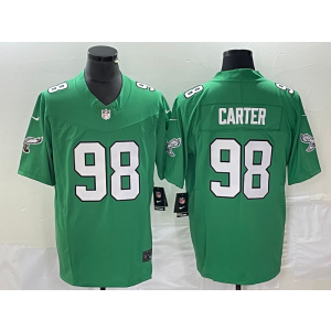 Nike Eagles 98 Carter Green 2023 F.U.S.E Vapor Limited Men Jersey