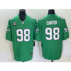 Nike Eagles 98 Carter Green C Patch Vapor Limited Men Jersey