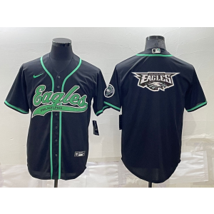 Nike Eagles Blank Black Vapor Baseball Logo Limited Men Jersey