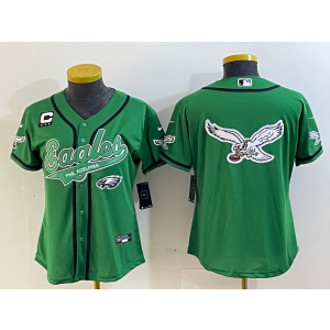 Nike Eagles Blank Green Baseball Logo Vapor Limited Women Jersey with c patch Nike Eagles Blank Green Baseball Logo Vapor Limited Women Jersey with c patch