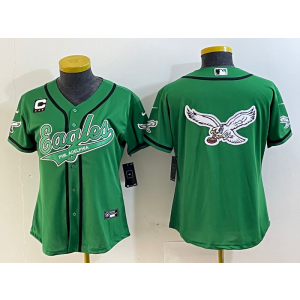 Nike Eagles Blank Green Baseball Logo Vapor Limited Youth Jersey with C patch Nike Eagles Blank Green Baseball Logo Vapor Limited Youth Jersey with C patch