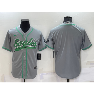 Nike Eagles Blank Grey Vapor Baseball Limited Men Jersey
