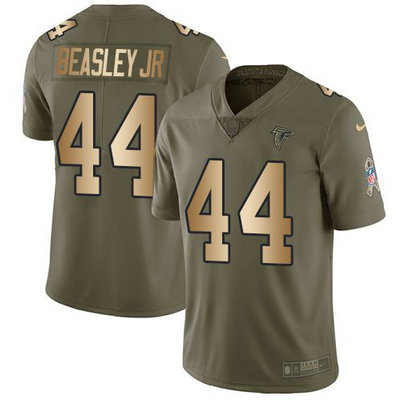 Nike Falcons 44 Vic Beasley Jr Olive Gold Salute To Service Limited Jersey Nike Falcons 44 Vic Beasley Jr Olive Gold Salute To Service Limited Jersey