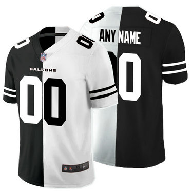 Nike Falcons Customized Black And White Split Vapor Untouchable Limited Jersey
