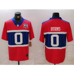 Nike Giants 0 Burns Red 2024 F.U.S.E. Vapor Limited Men Jersey with 100th patch Nike Giants 0 Burns Red 2024 F.U.S.E. Vapor Limited Men Jersey with 100th patch
