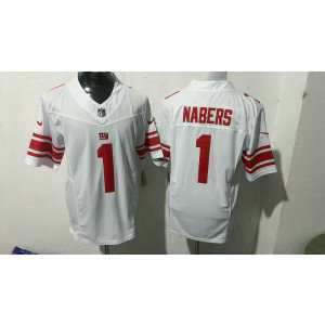 Nike Giants 1 Malik Nabers White F.U.S.E. Vapor Limited Men Jersey Nike Giants 1 Malik Nabers White F.U.S.E. Vapor Limited Men Jersey