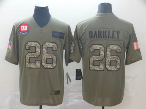 Nike Giants 26 Saquon Barkley 2019 Olive Camo Salute To Service Limited Jersey Nike Giants 26 Saquon Barkley 2019 Olive Camo Salute To Service Limited Jersey
