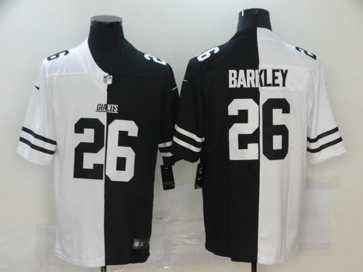 Nike Giants 26 Saquon Barkley Black And White Split Vapor Untouchable Limited Jersey Nike Giants 26 Saquon Barkley Black And White Split Vapor Untouchable Limited Jersey