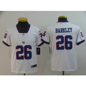 Nike Giants 26 Saquon Barkley White Color Rush Limited Youth Jersey Nike Giants 26 Saquon Barkley White Color Rush Limited Youth Jersey