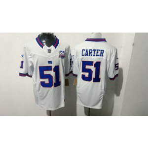 Nike Giants 51 Abdul Carter White F.U.S.E. Vapor Limited Men Jersey with 100th patch Nike Giants 51 Abdul Carter White F.U.S.E. Vapor Limited Men Jersey with 100th patch