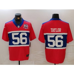 Nike Giants 56 Lawrence Taylor Red 2024 F.U.S.E. Vapor Limited Men Jersey with 100th patch Nike Giants 56 Lawrence Taylor Red 2024 F.U.S.E. Vapor Limited Men Jersey with 100th patch