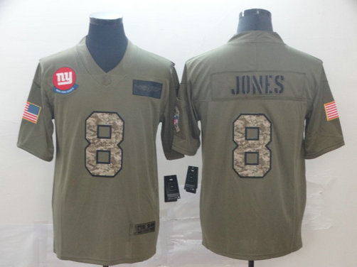 Nike Giants 8 Daniel Jones 2019 Olive Camo Salute To Service Limited Jersey Nike Giants 8 Daniel Jones 2019 Olive Camo Salute To Service Limited Jersey