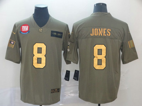 Nike Giants 8 Daniel Jones 2019 Olive Gold Salute To Service Limited Jersey Nike Giants 8 Daniel Jones 2019 Olive Gold Salute To Service Limited Jersey