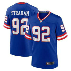 Nike Giants 92 Michael Strahan Royal limited Men Jersey