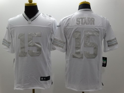Nike Green Bay Packers #15 Bart Starr Platinum White Limited Jersey Nike Green Bay Packers #15 Bart Starr Platinum White Limited Jersey