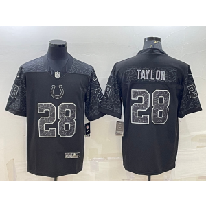 Nike Indianapolis Colts 28 Jonathan Taylor Black Reflective Vapor Limited Men Jersey Nike Indianapolis Colts 28 Jonathan Taylor Black Reflective Vapor Limited Men Jersey