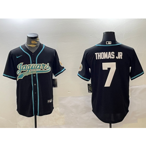 Nike Jacksonville Jaguars 7 Thomas JR Black Vapor Baseball Limited Men Jersey