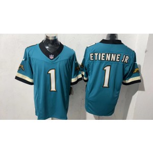 Nike Jaguars 1 Etienner Jr Teal Throwback F.U.S.E. Vapor Limited Men Jersey