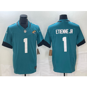 Nike Jaguars 1 Travis Etienne Teal 2023 F.U.S.E Vapor Limited Men Jersey