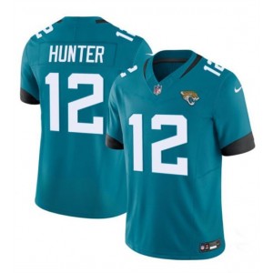 Nike Jaguars 12 Travis Hunter Teal 2025 Draft F.U.S.E. Vapor Limited Men Jersey