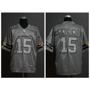 Nike Jaguars 15 Gardner Minshew II 2019 Gray Gridiron Gray Vapor Limited Men Jersey