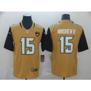 Nike Jaguars 15 Gardner Minshew II Color Rush Limited Men Jersey