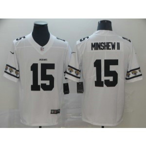 Nike Jaguars 15 Gardner Minshew II White 2019 New Team Logo Vapor Limited Men Jersey