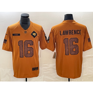 Nike Jaguars 16 Trevor Lawrence 2023 Brown Salute To Service Limited Men Jersey