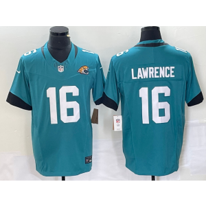Nike Jaguars 16 Trevor Lawrence Teal 2023 F.U.S.E Vapor Limited Men Jersey