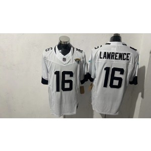 Nike Jaguars 16 Trevor Lawrence White F.U.S.E. Vapor Limited Men Jersey