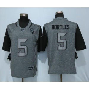 Nike Jaguars 5 Blake Bortles Men NFL Limited Gridiron Gray Jersey