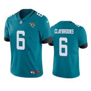 Nike Jaguars 6 Chris Claybrooks Teal Vapor Untouchable Limited Men Jersey