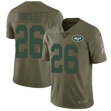 Nike Jets #26 Le'Veon Bell Olive Men's Stitched NFL Limited 2017 Salute To Service Jersey Nike Jets #26 Le'Veon Bell Olive Men's Stitched NFL Limited 2017 Salute To Service Jersey