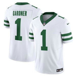 Nike Jets 1 Ahmad Sauce Gardner White 2023 F.U.S.E. Vapor Limited Throwback Men Jersey Nike Jets 1 Ahmad Sauce Gardner White 2023 F.U.S.E. Vapor Limited Throwback Men Jersey