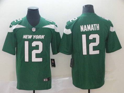 Nike Jets 12 Joe Namath Green New 2019 Vapor Untouchable Limited Jersey Nike Jets 12 Joe Namath Green New 2019 Vapor Untouchable Limited Jersey