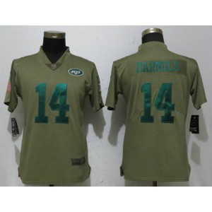 Nike Jets 14 Sam Darnold Olive 2017 Salute To Service Limited Women Jersey Nike Jets 14 Sam Darnold Olive 2017 Salute To Service Limited Women Jersey