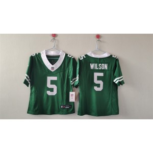 Nike Jets 5 Garrett Wilson Green 2024 F.U.S.E. Vapor Limited Women Jersey Nike Jets 5 Garrett Wilson Green 2024 F.U.S.E. Vapor Limited Women Jersey