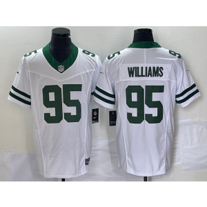 Nike Jets 95 Quinnen Williams White 2023 F.U.S.E Vapor Limited Men Jersey Nike Jets 95 Quinnen Williams White 2023 F.U.S.E Vapor Limited Men Jersey