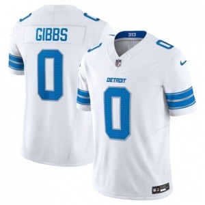 Nike Lions 0 Jahymr Gibbs White 2025 F.U.S.E. Vapor Limited Men Jersey