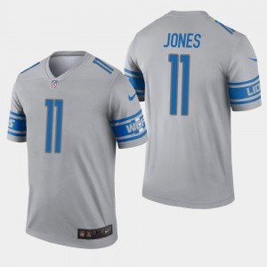 Nike Lions 11 Marvin Jones Grey Inverted Legend Men Jersey