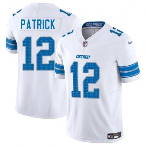 Nike Lions 12 Tim Patrick White 2025 F.U.S.E. Vapor Limited Men Jersey Nike Lions 12 Tim Patrick White 2025 F.U.S.E. Vapor Limited Men Jersey
