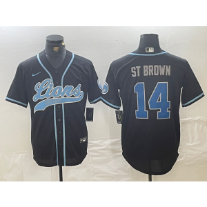 Nike Lions 14 St Brown Black Vapor Baseball Limited Men Jersey Nike Lions 14 St Brown Black Vapor Baseball Limited Men Jersey
