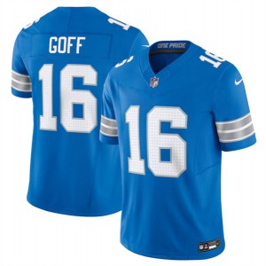 Nike Lions 16 Jared Goff Blue 2024 F.U.S.E. Vapor Limited Men Jersey Nike Lions 16 Jared Goff Blue 2024 F.U.S.E. Vapor Limited Men Jersey