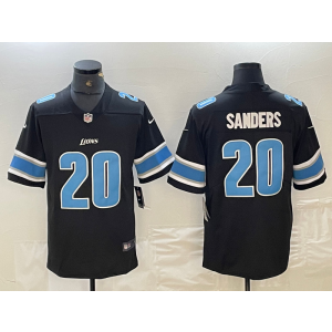 Nike Lions 20 Barry Sanders Black Vapor Untouchable Limited Men Jersey