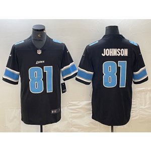 Nike Lions 81 Calvin Johnson Black Vapor Untouchable Limited Men Jersey