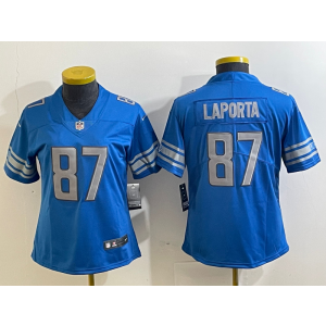 Nike Lions 87 Laporta Blue Vapor Untouchable Limited Women Jersey Nike Lions 87 Laporta Blue Vapor Untouchable Limited Women Jersey