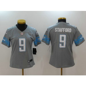 Nike Lions 9 Matthew Stafford Grey 2017 Color Rush Limited Women Jersey