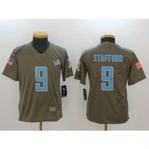 Nike Lions 9 Matthew Stafford Olive 2017 Salute To Service Limited Youth Jersey Nike Lions 9 Matthew Stafford Olive 2017 Salute To Service Limited Youth Jersey
